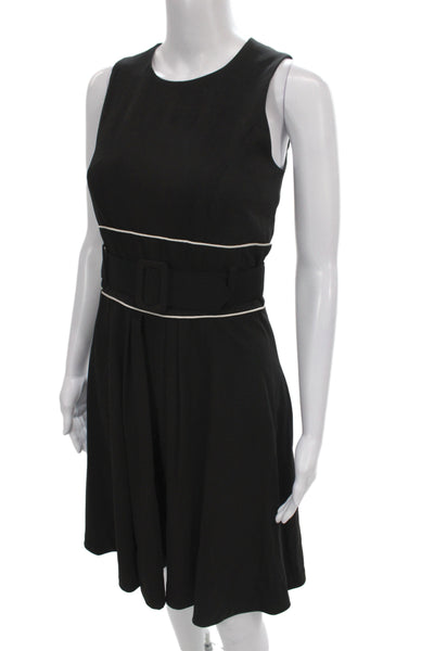 Badgley Mischka Womens Fit & Flare Black Dress Size 4