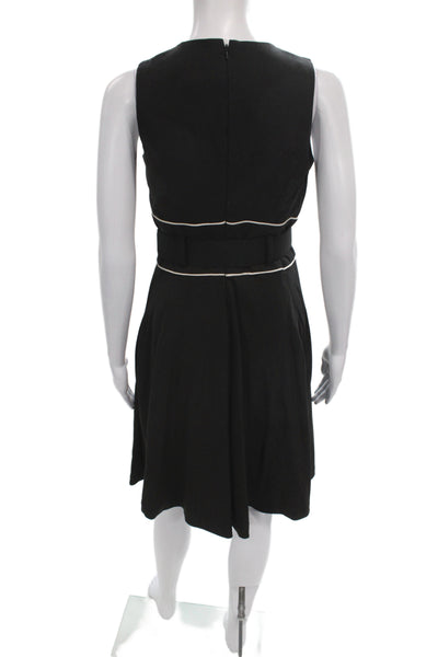 Badgley Mischka Womens Fit & Flare Black Dress Size 4