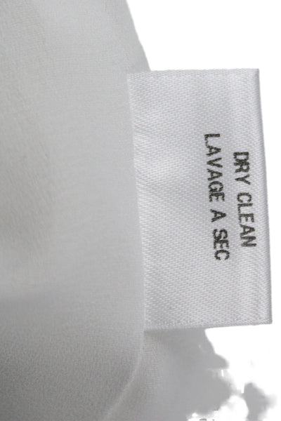 Mark & James by Badgley Mischka Women Sheath Silk Cowl Neck Ivory Dress Size S