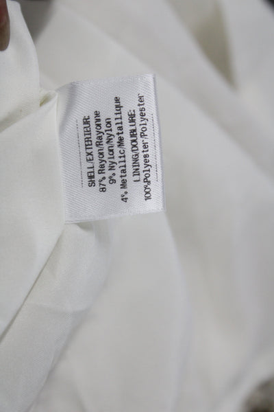 Mark & James by Badgley Mischka Women Ivory Shift Dress Sleeveless Size L