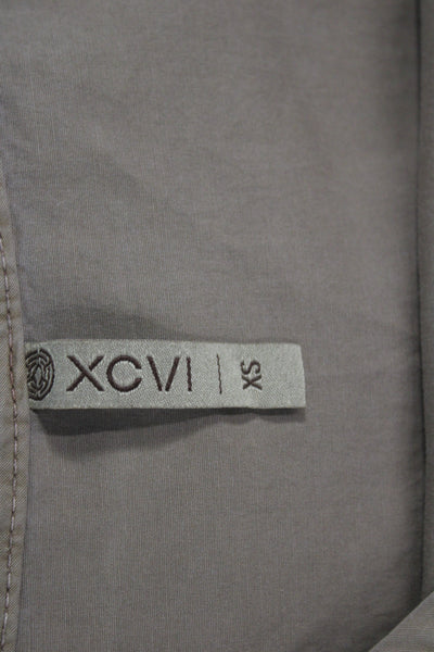 XCVI Women Tank Dress Brown V-Neck Sleeveless Cotton Full-Length Size XS