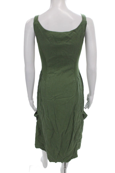 XCVI Womens Tank Dress Green Lyocell Scoop Neck Sleeveless Size XS