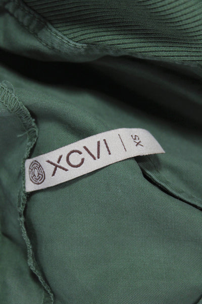 XCVI Womens Tank Dress Green Lyocell Scoop Neck Sleeveless Size XS