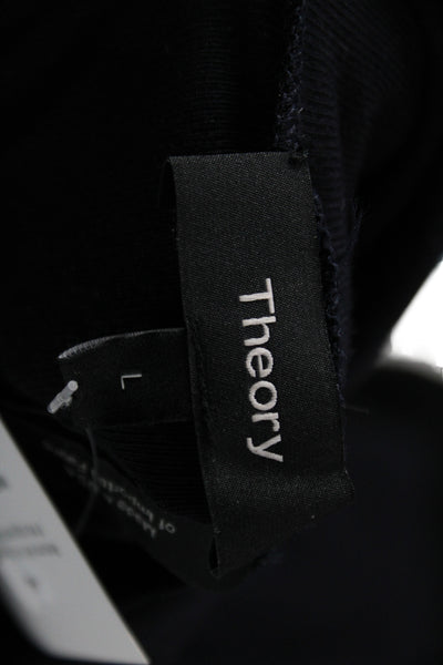 Theory Women Turtleneck Sleeveless Tank Black Viscose Basic Size L