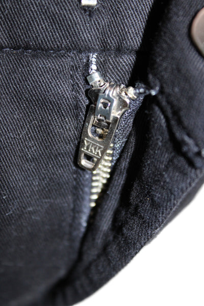J Brand Womens Black Ankle Jeans Mid Rise Button Size 27