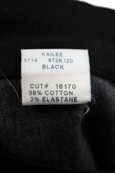 J Brand Womens Black Ankle Jeans Mid Rise Button Size 27