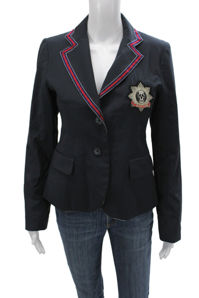 Libertine Women Black Wool Basic Jacket Button Long Sleeve Size M