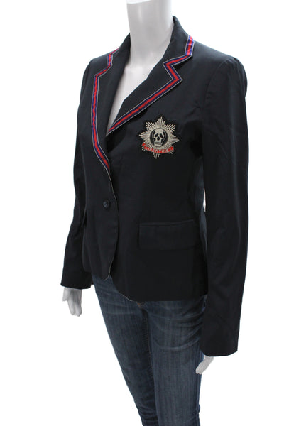 Libertine Women Black Wool Basic Jacket Button Long Sleeve Size M