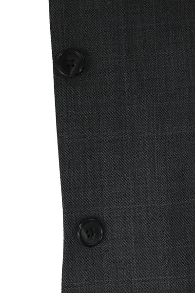 Louis Roth Mens Blazer Gray Plaid Button Classic Fall Size 40