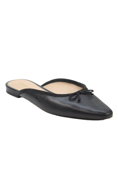 Veronica Beard Womens Catherine Leather Pointed Toe Mules Black Size 7