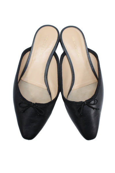 Veronica Beard Womens Catherine Leather Pointed Toe Mules Black Size 7