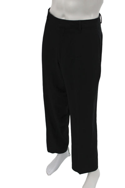 Banana Republic Mens Dress Pants Black 100% Wool Zip Classic Size 36