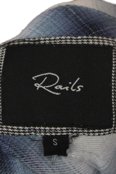 Rails Womens Plaid Collared Long Sleeve Button-Up Rayon Basic Size S