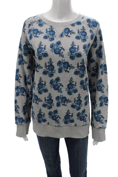The North Face Womens Blue Floral Pullover Size XL