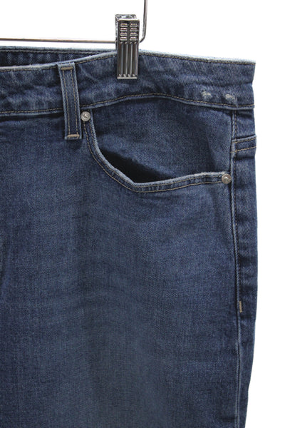 Paige Women Ankle High Rise Blue Cotton Jeans Size 34