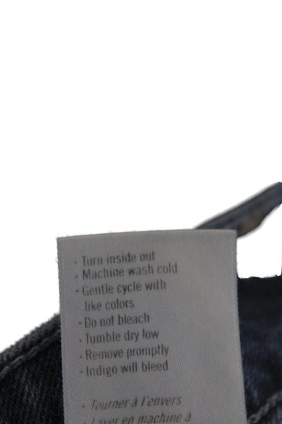 Paige Women Ankle High Rise Blue Cotton Jeans Size 34