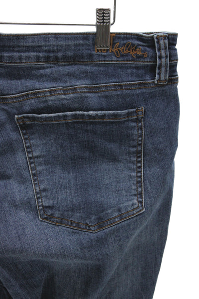KUT from the Kloth Womens Ankle Jeans Mid Rise Blue Cotton Size 16