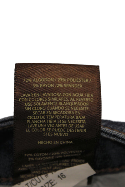 KUT from the Kloth Womens Ankle Jeans Mid Rise Blue Cotton Size 16