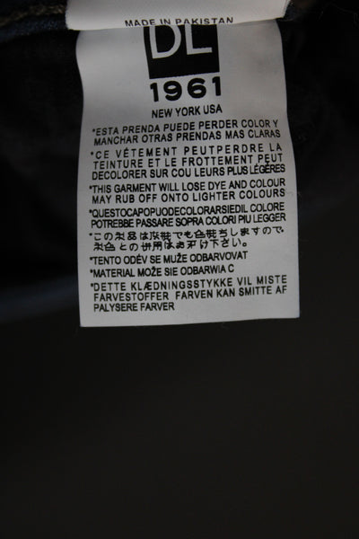 DL1961 Women Skinny Blue Jeans Mid Rise Cotton Button Size 31
