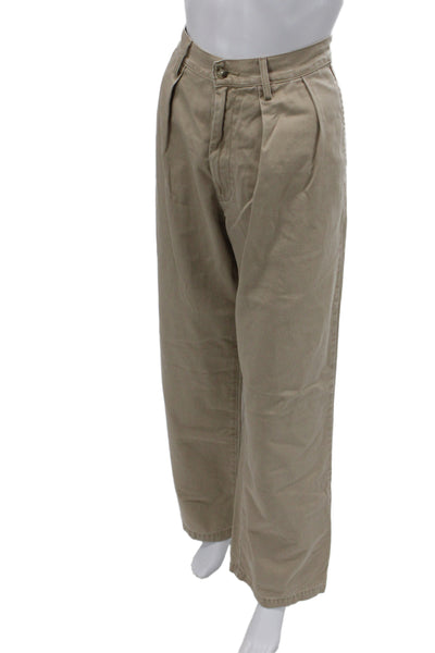 Denimist Unisex Adults Beige Chino Pants 100% Cotton Button Size 26