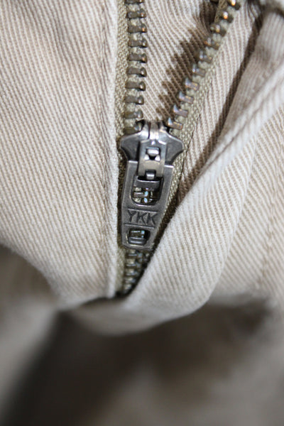 Denimist Unisex Adults Beige Chino Pants 100% Cotton Button Size 26