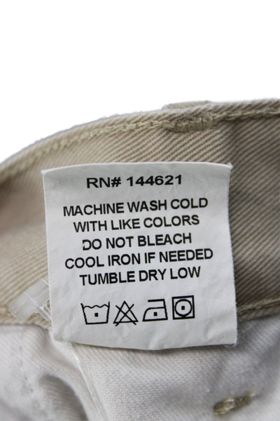 Denimist Unisex Adults Beige Chino Pants 100% Cotton Button Size 26