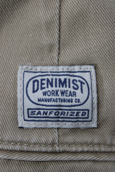 Denimist Unisex Adults Beige Chino Pants 100% Cotton Button Size 26