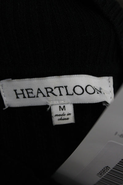 Heartloom Women Black Striped Pullover Sweater Size M