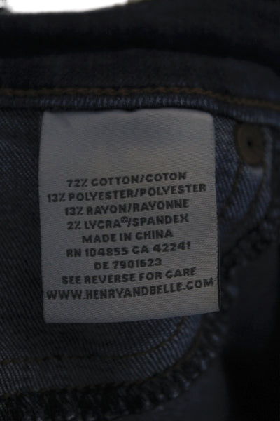 Henry & Belle Womens Skinny Blue Jeans Cotton Mid Rise Size 26