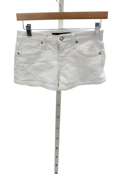 Joes Women Hot Pants White Cotton Button Size 25