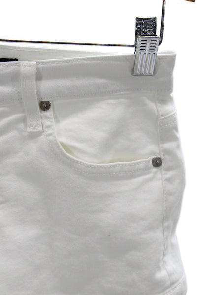 Joes Women Hot Pants White Cotton Button Size 25