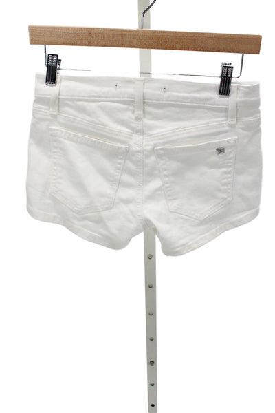 Joes Women Hot Pants White Cotton Button Size 25