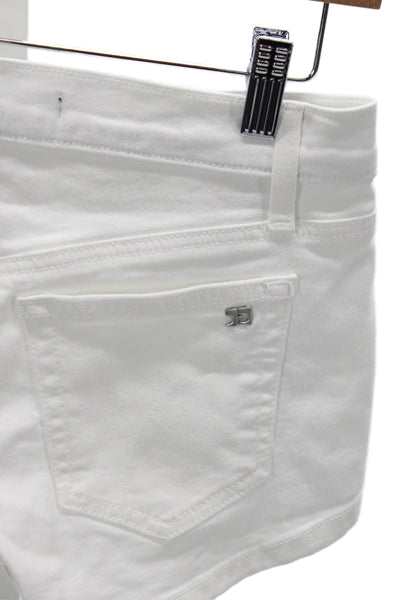 Joes Women Hot Pants White Cotton Button Size 25