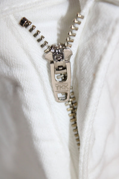 Joes Women Hot Pants White Cotton Button Size 25