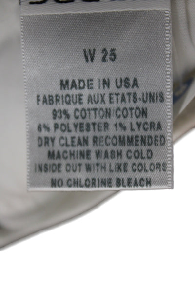 Joes Women Hot Pants White Cotton Button Size 25