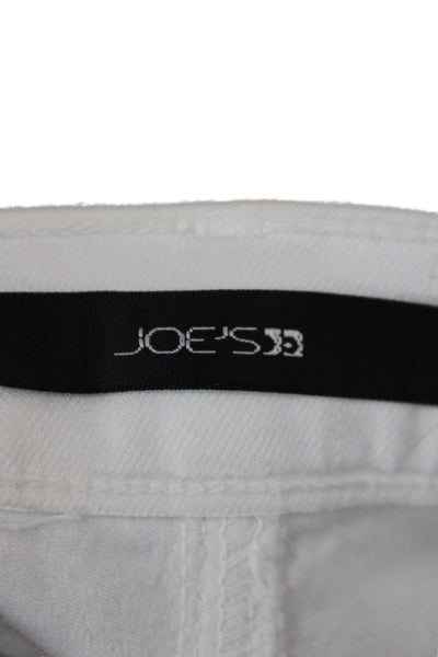 Joes Women Hot Pants White Cotton Button Size 25