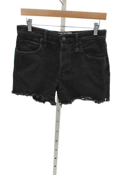 We The Free Womens Cut-Off Cotton Shorts Black Size 27