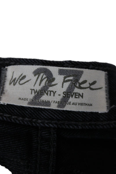 We The Free Womens Cut-Off Cotton Shorts Black Size 27