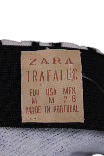 Zara Trafaluc Women Black Houndstooth Mini Skirt Size M