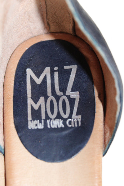 Miz Mooz Womens Leather Buckle Ankle Strap Sandals Black Size 9