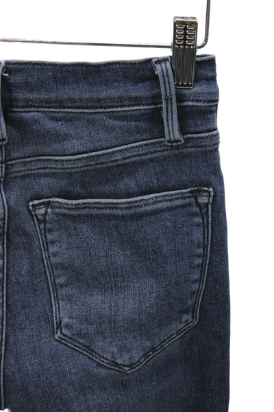 Frame Womens Ankle Jeans Blue Mid-Rise Cotton Size 25