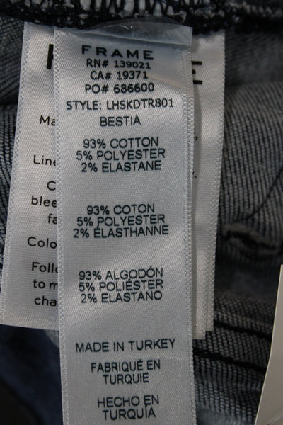 Frame Womens Ankle Jeans Blue Mid-Rise Cotton Size 25