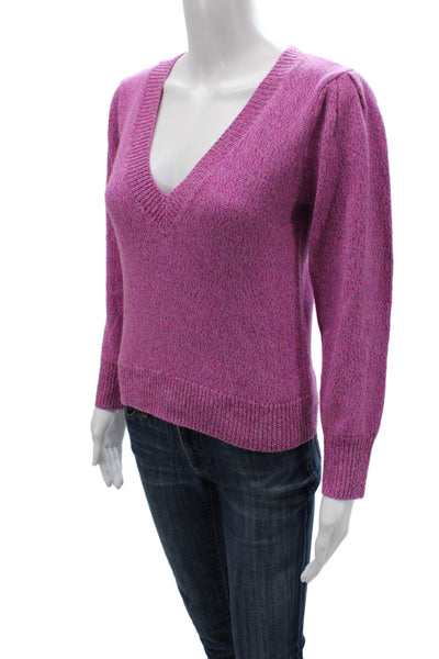 Veronica Beard Womens Multicolor V-Neck Merino Wool Pullover Sweater Size XS