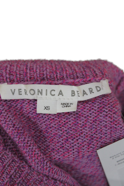 Veronica Beard Womens Multicolor V-Neck Merino Wool Pullover Sweater Size XS