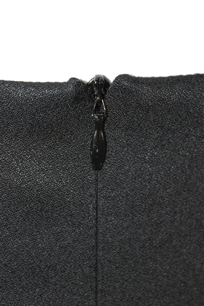 Escada Women Straight Pencil Silk Black Skirt Zip Size 38