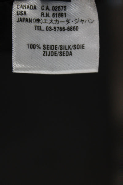 Escada Women Straight Pencil Silk Black Skirt Zip Size 38