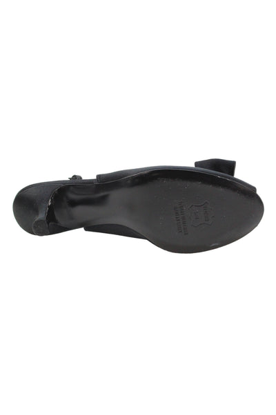 Stuart Weitzman Womens Velvet Ankle Strap Kitten Heels Black Size 8