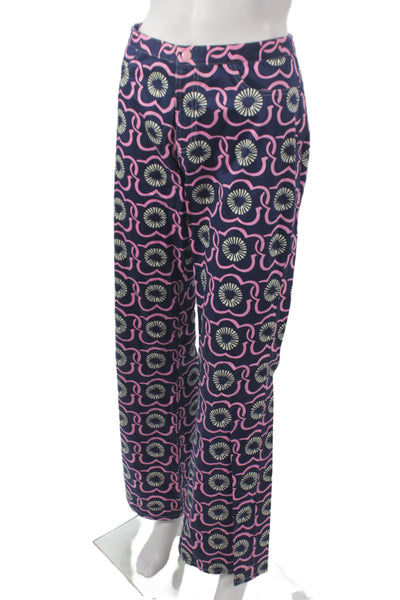 Kathlin Argiro Atelier Women Dress Pants Blue Geometric Size 10