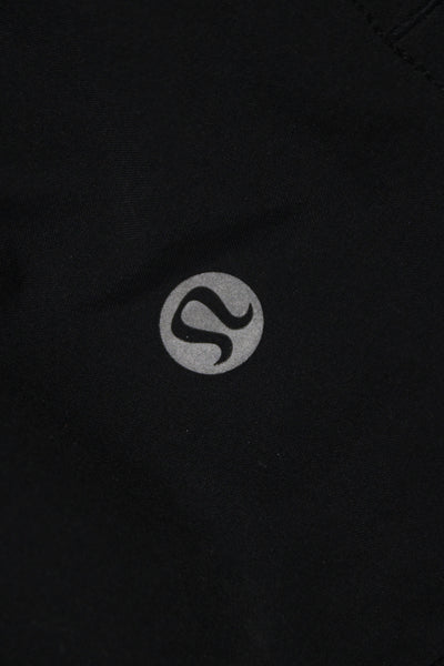 Lululemon Womens Athletic Shorts Black Zip Synthetic Athleisure Size 8