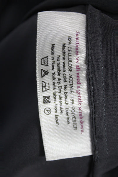M.M. Lafleur Womens Tunic Blouse Gray Sleeveless Round Neck Button Size XL